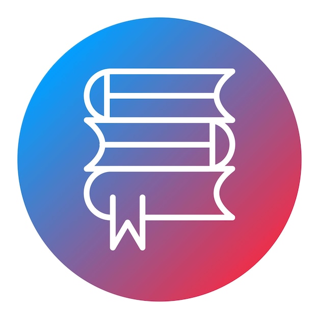 Imagen vectorial del icono de la pila de libros Se puede utilizar para la literatura