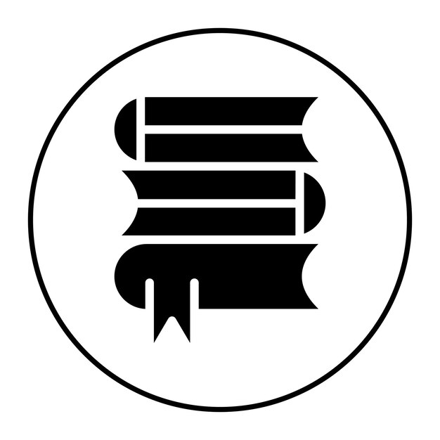 Imagen vectorial del icono de la pila de libros Se puede utilizar para la literatura