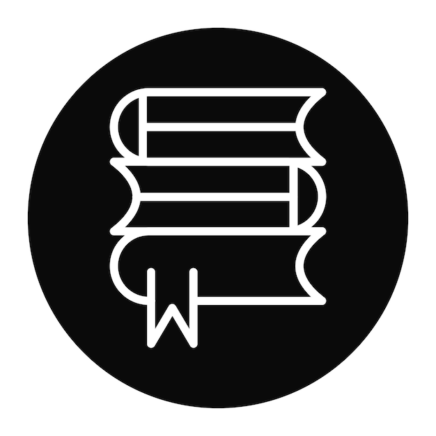 Imagen vectorial del icono de la pila de libros Se puede utilizar para la literatura