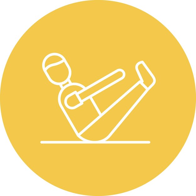Imagen vectorial del icono de Pilates Se puede usar para Fitness en el hogar