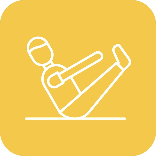 Imagen vectorial del icono de Pilates Se puede usar para Fitness en el hogar