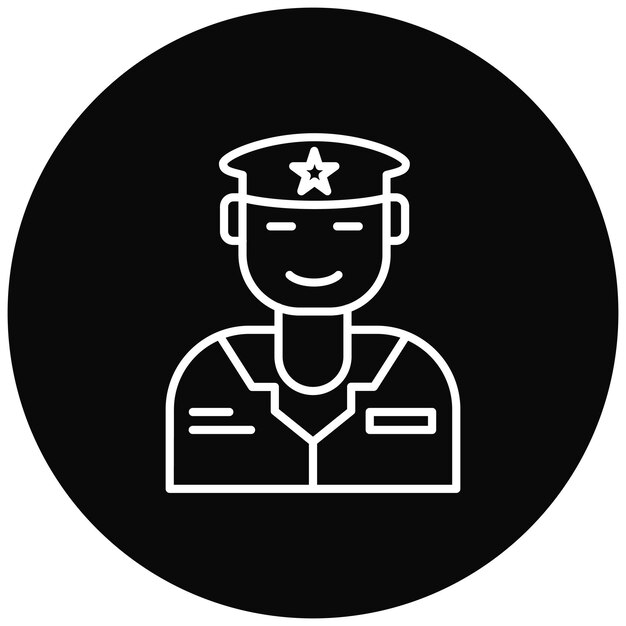 Imagen vectorial de icono de piloto del ejército Se puede usar para militares