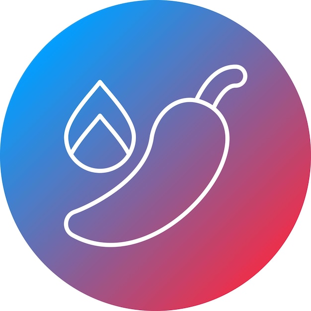 Imagen vectorial de icono de pimienta caliente Se puede usar para jardinería