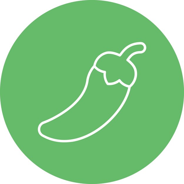 Imagen vectorial de icono de pimienta Se puede usar para jardinería