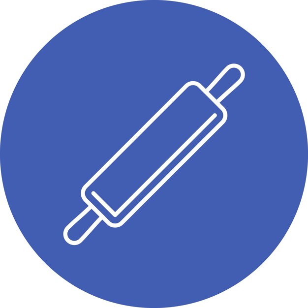 Imagen vectorial de icono de pin rodante Se puede utilizar para la panadería