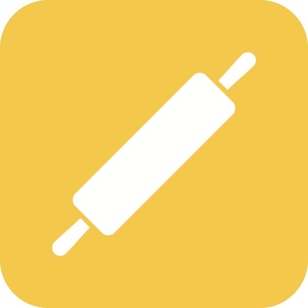 Imagen vectorial de icono de pin rodante Se puede utilizar para la panadería