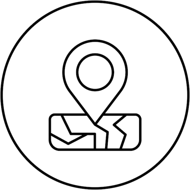 Imagen vectorial del ícono de pin de ubicación Se puede usar para el fútbol