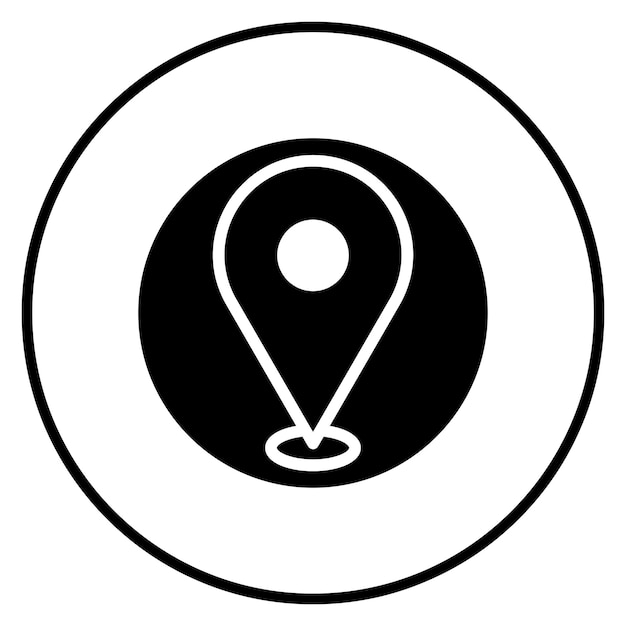 Imagen vectorial del ícono de pin de ubicación Se puede utilizar para Geografía