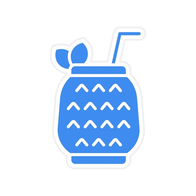 Imagen vectorial del icono de Pina Colada Se puede usar para bebidas