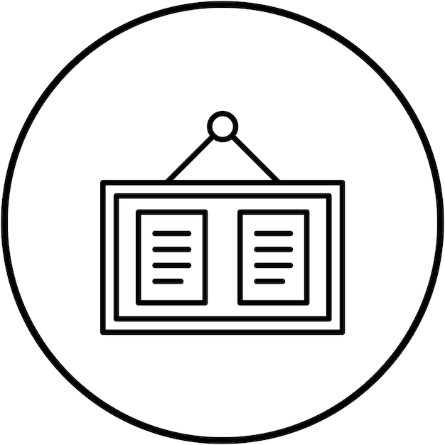 Imagen vectorial del icono del pinboard Se puede usar para la policía