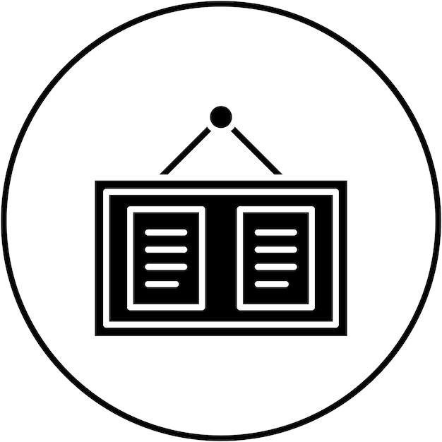 Imagen vectorial del icono del pinboard Se puede usar para la policía