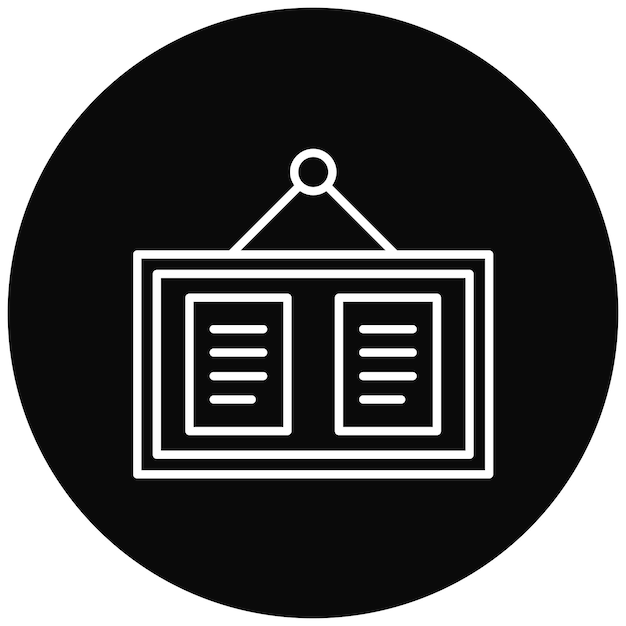 Imagen vectorial del icono del pinboard Se puede usar para la policía