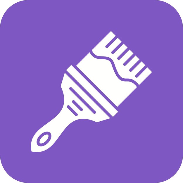 Imagen vectorial del icono del pincel de pintura Se puede utilizar para mejoras en el hogar