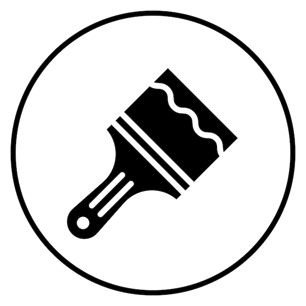 Imagen vectorial del icono del pincel Se puede usar para la lavandería