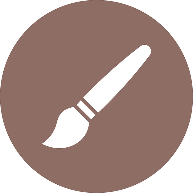 Imagen vectorial del icono del pincel Se puede utilizar para la artesanía