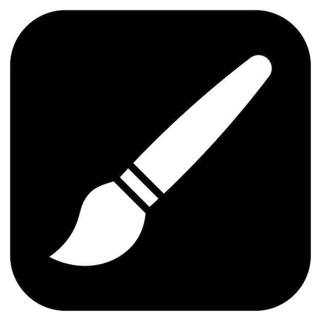 Imagen vectorial del icono del pincel Se puede utilizar para la artesanía