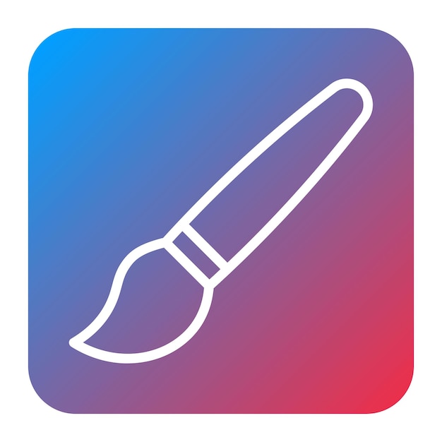 Imagen vectorial del icono del pincel Se puede utilizar para la artesanía