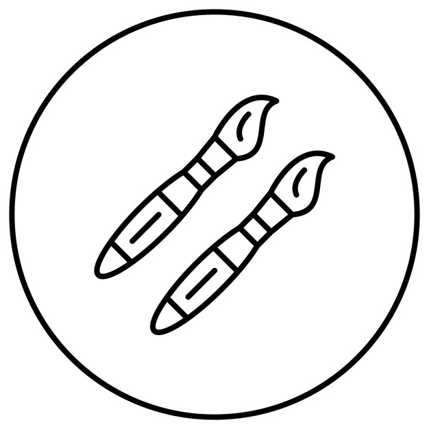 Imagen vectorial del icono del pincel Se puede utilizar para cosméticos