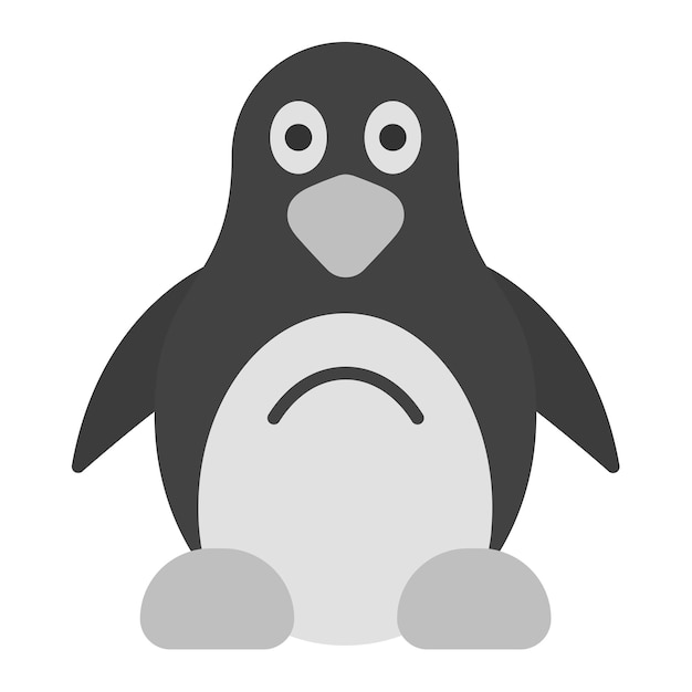 Vector la imagen vectorial del icono del pingüino se puede usar para in the wild