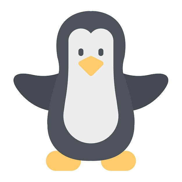 Imagen vectorial del icono del pingüino Se puede usar para Rainforest