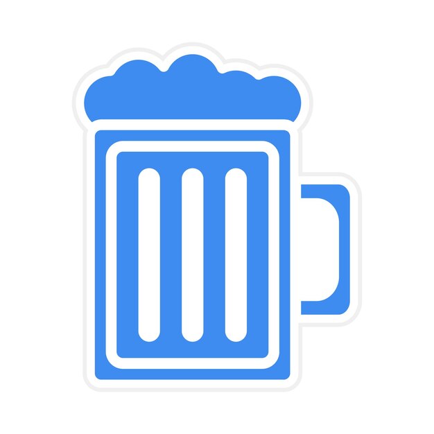 Imagen vectorial del icono de Pint of Beer Se puede usar para el Oktoberfest