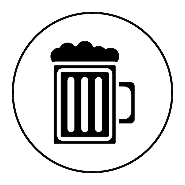 Imagen vectorial del icono de Pint of Beer Se puede usar para el Oktoberfest