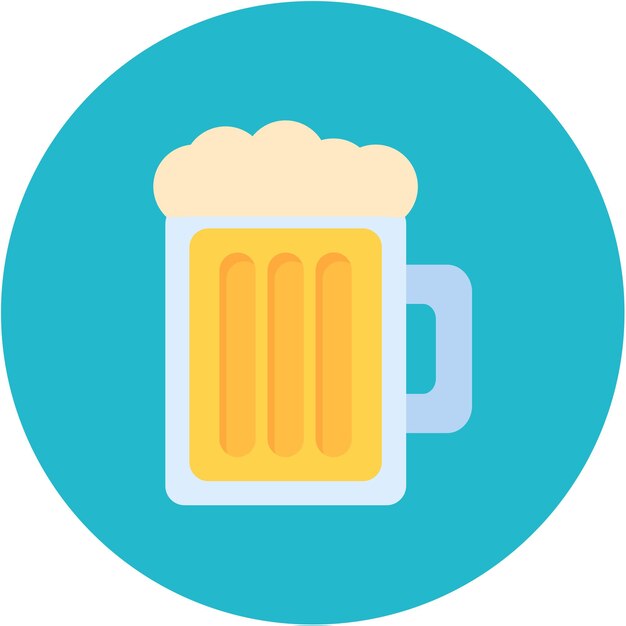 Imagen vectorial del icono de Pint of Beer Se puede usar para el Oktoberfest