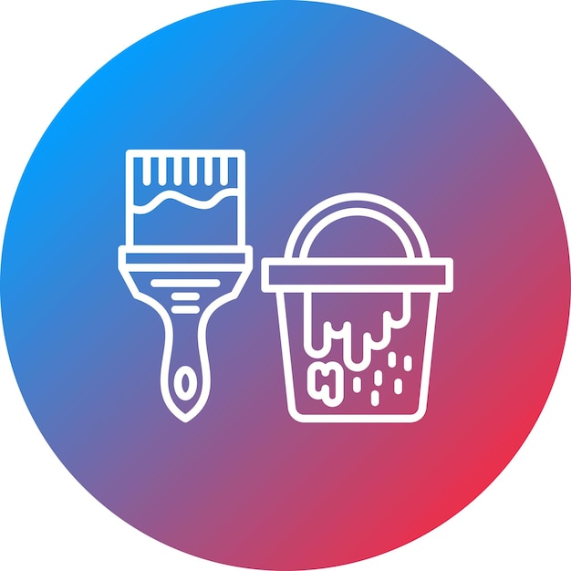Imagen vectorial de icono de pintura Se puede utilizar para mejoras para el hogar