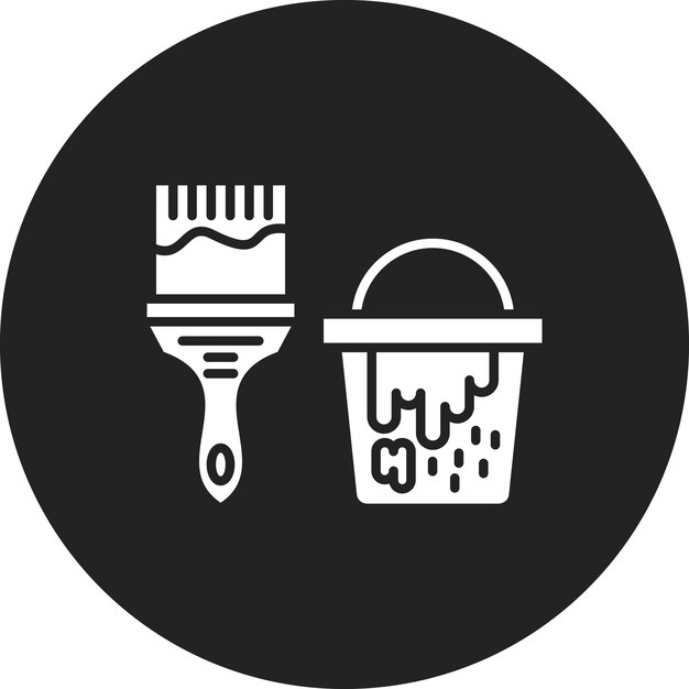 Imagen vectorial de icono de pintura Se puede utilizar para mejoras para el hogar
