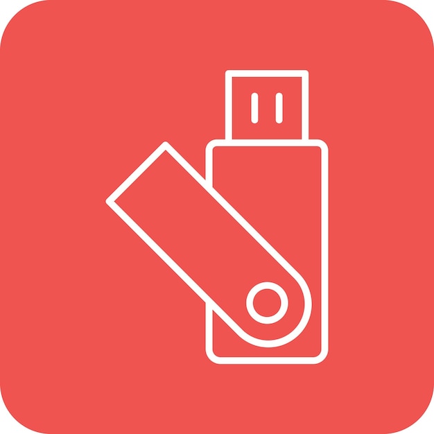 Imagen vectorial de icono de pinza USB Se puede usar para computadora y hardware
