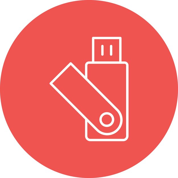 Imagen vectorial de icono de pinza USB Se puede usar para computadora y hardware