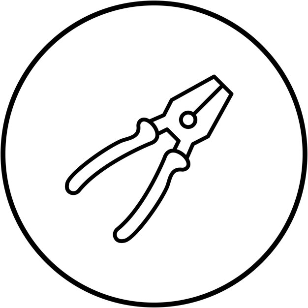 Imagen vectorial del icono de las pinzas Se puede utilizar para herramientas de construcción