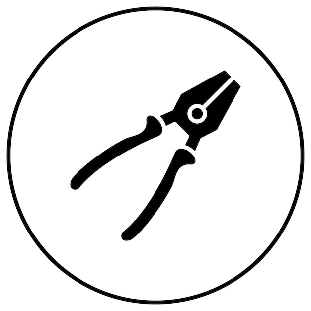 Imagen vectorial del icono de las pinzas Se puede utilizar para herramientas de construcción