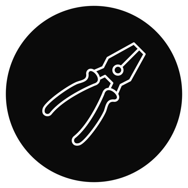 Imagen vectorial del icono de las pinzas Se puede utilizar para herramientas de construcción