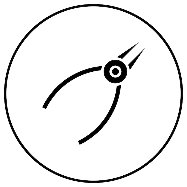 Imagen vectorial del icono de las pinzas Se puede utilizar para herramientas eléctricas