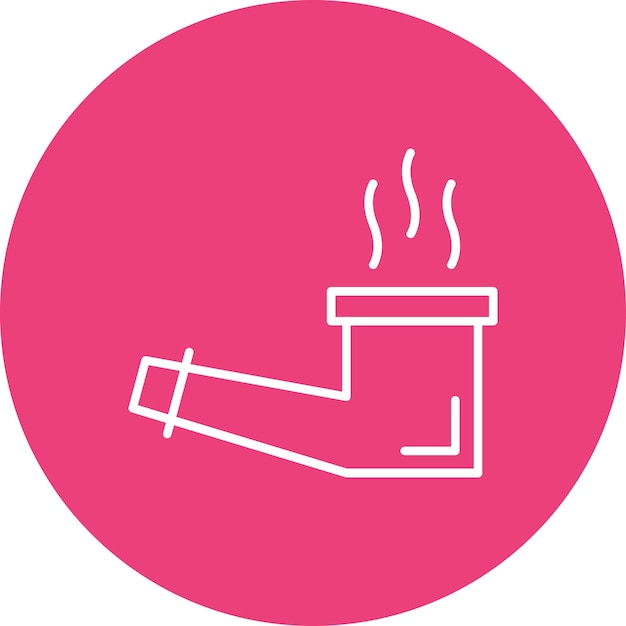Imagen vectorial del icono de la pipa de fumar Se puede usar para Wild West