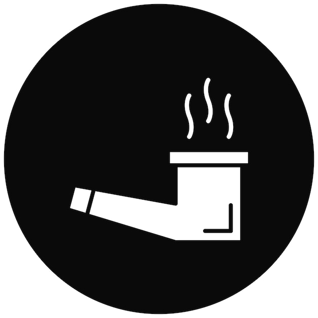 Imagen vectorial del icono de la pipa de fumar Se puede usar para Wild West