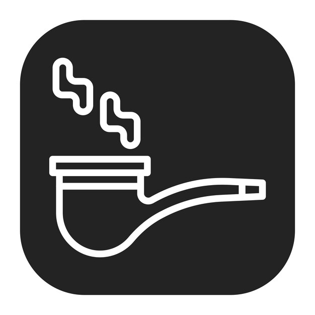 Imagen vectorial del icono de la pipa Se puede utilizar para fumar