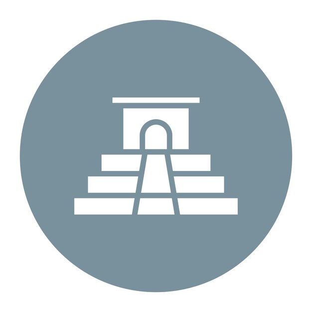 Imagen vectorial del icono de la pirámide de escalones Se puede usar para Egipto