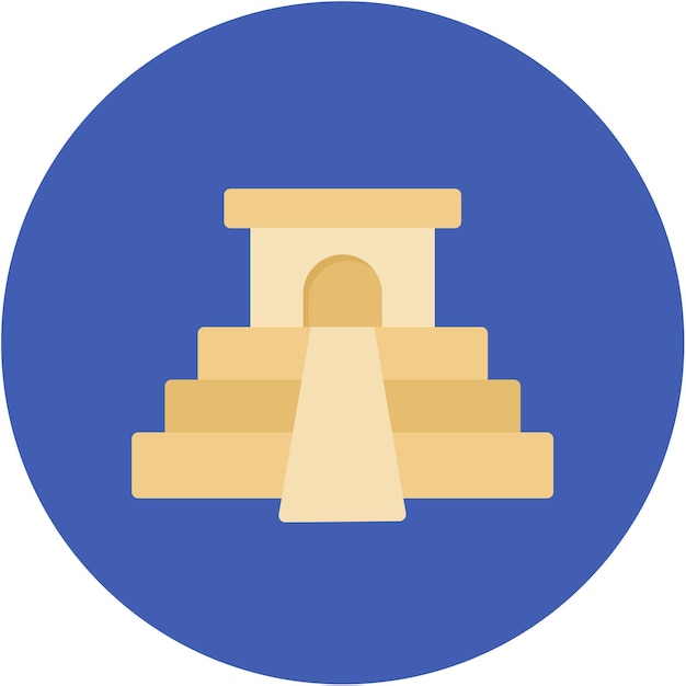 Imagen vectorial del icono de la pirámide de escalones Se puede usar para Egipto