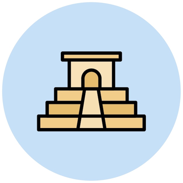 Imagen vectorial del icono de la pirámide de escalones Se puede usar para Egipto