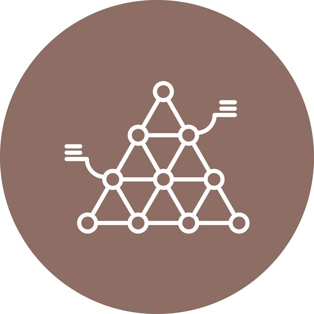 Imagen vectorial del icono de la pirámide segmentada Se puede utilizar para la infografía