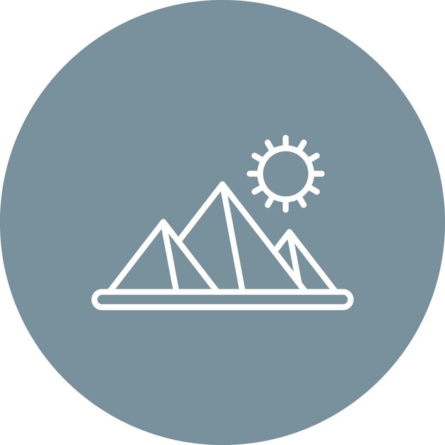 La imagen vectorial del icono de las pirámides se puede usar para In The Wild
