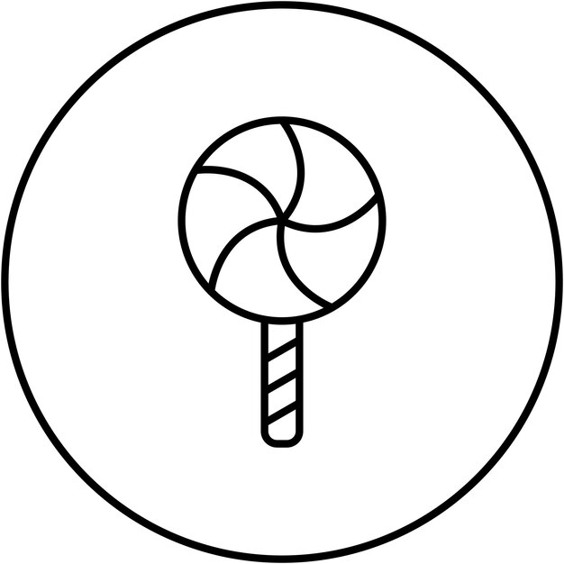 Imagen vectorial del icono de la piruleta Se puede usar para Halloween