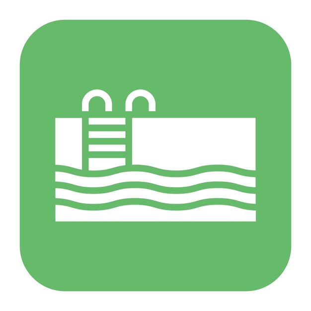 Imagen vectorial de icono de piscina de la comunidad Se puede utilizar para servicios públicos