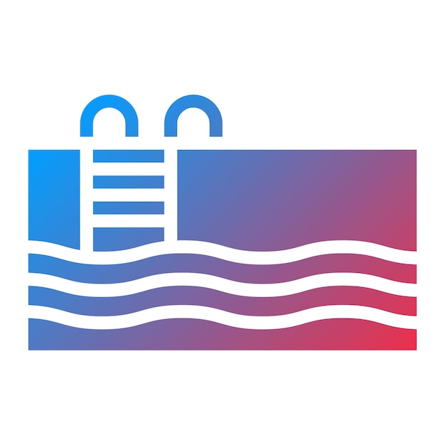 Imagen vectorial de icono de piscina de la comunidad Se puede utilizar para servicios públicos
