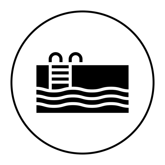 Imagen vectorial de icono de piscina de la comunidad Se puede utilizar para servicios públicos