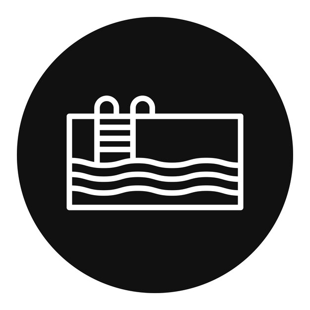 Imagen vectorial de icono de piscina de la comunidad Se puede utilizar para servicios públicos