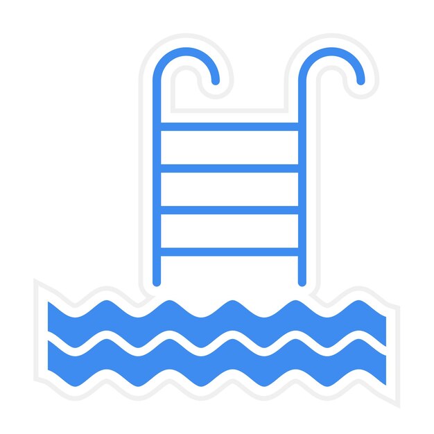 Imagen vectorial del icono de la piscina de masaje Se puede usar para Spa