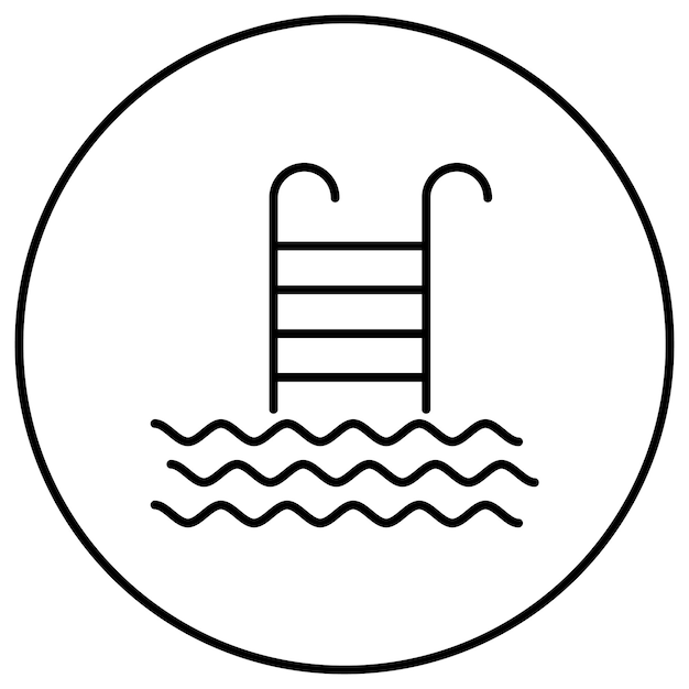 Imagen vectorial del icono de la piscina de masaje Se puede usar para Spa